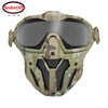 Tactical Mask Detachable Goggle With Anti-fog Fan System