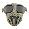 Tactical Mask Detachable Goggle With Anti-fog Fan System